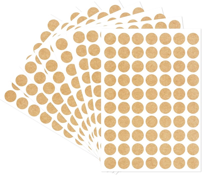 starboling Kraft Paper Dot Stickers, Round Color Coding Labels, 1/2 Inch, 1400pcs - Image 1